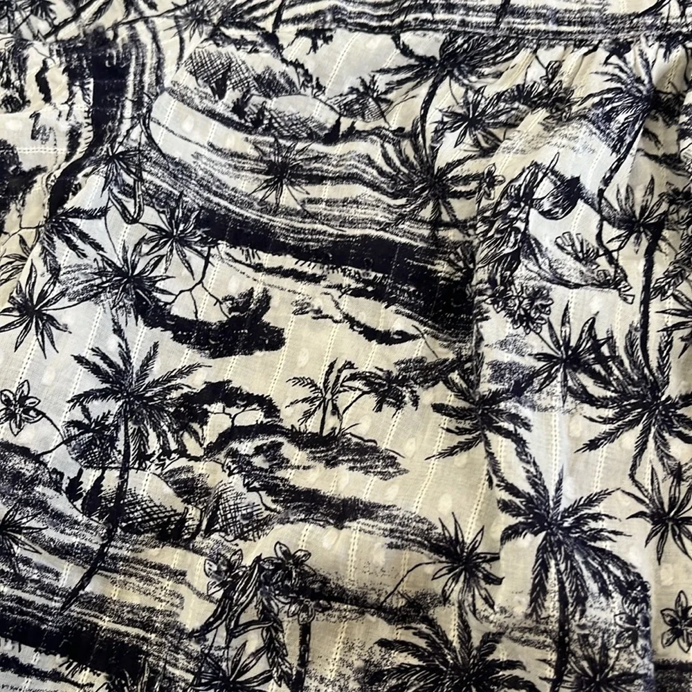 Torrid‎ Clip Jacquard Square Neck Flutter Sleeve Jungle Toil Top Women's 4X New - Picture 4 of 10